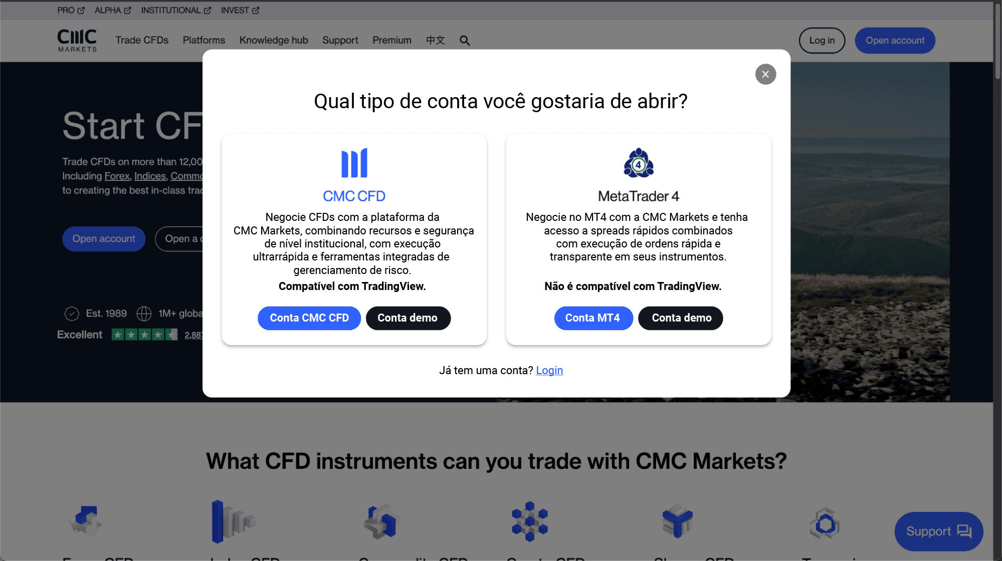 Facilidade para Abrir Conta cmc