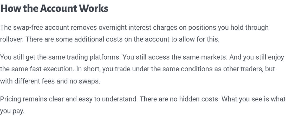 Conta swap-free da TabTrade