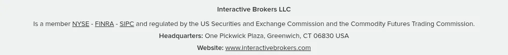 Rodapé do site da Interactive Brokers: a Interactive Brokers LLC é membro da NYSE, da FINRA e da SIPC.