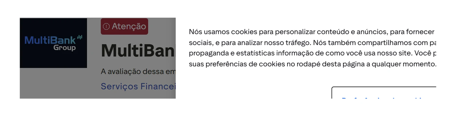 Perfil do Trustpilot de MultiBank Group capturado em 10 de set de 2026; o valor é o exibido naquele dia e é recapturado mensalmente.