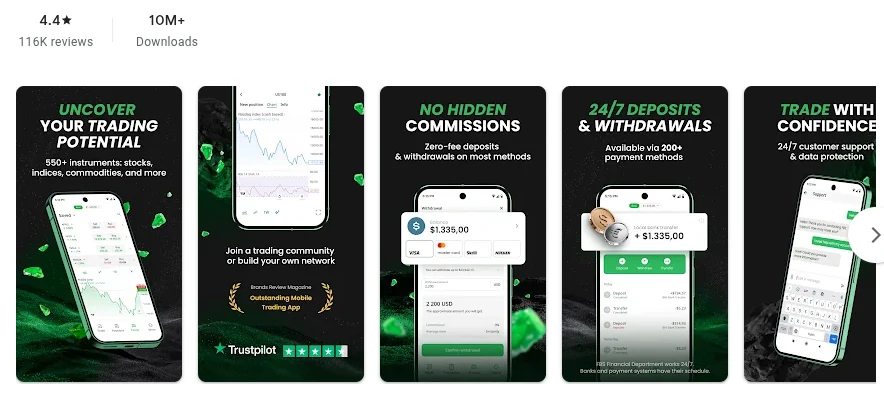 Página da Google Play de FBS conforme exibida em Brasil, capturada em 1 de out de 2026.