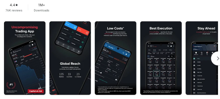 Página da Google Play de IBKR Mobile conforme exibida em Brasil, capturada em 1 de out de 2026.