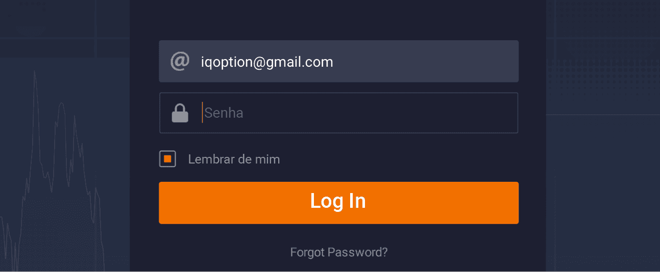 IQ option Fazer Login