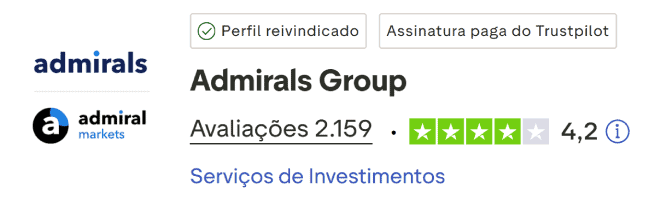 Admirals TrustPilot