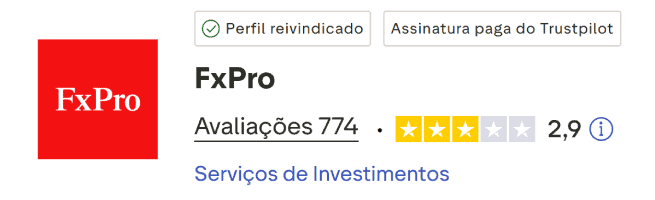 FxPro TrustPilot
