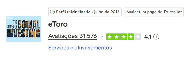 eToro Trustpilot